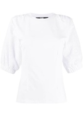 Karl Lagerfeld puffy woven sleeve top