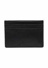 Karl Lagerfeld punched-logo leather cardholder