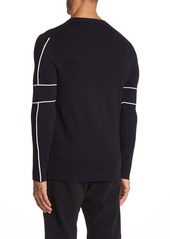 Karl Lagerfeld Ribbed Contrast Pipe Pullover