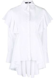 Karl Lagerfeld ruffled organic-cotton shirt