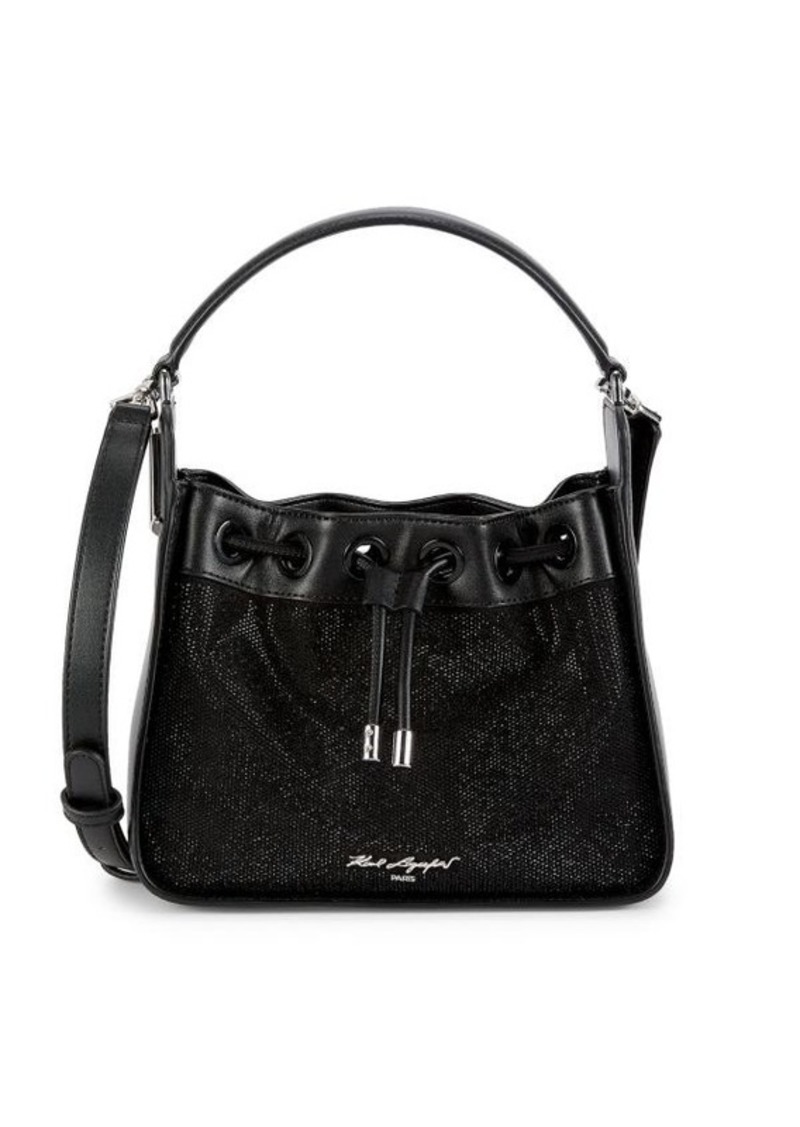 Karl Lagerfeld Sables Mesh Crossbody Bucket Bag