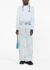 Karl Lagerfeld seam-detail wide-leg jeans