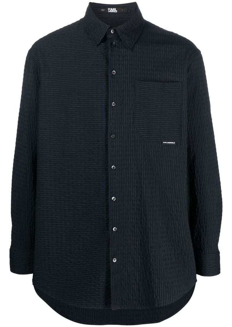 Karl Lagerfeld seersucker pinstripe shirt