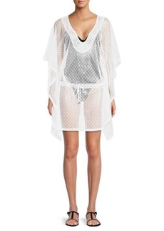 Karl Lagerfeld Sheer Caftan Cover Up Dress