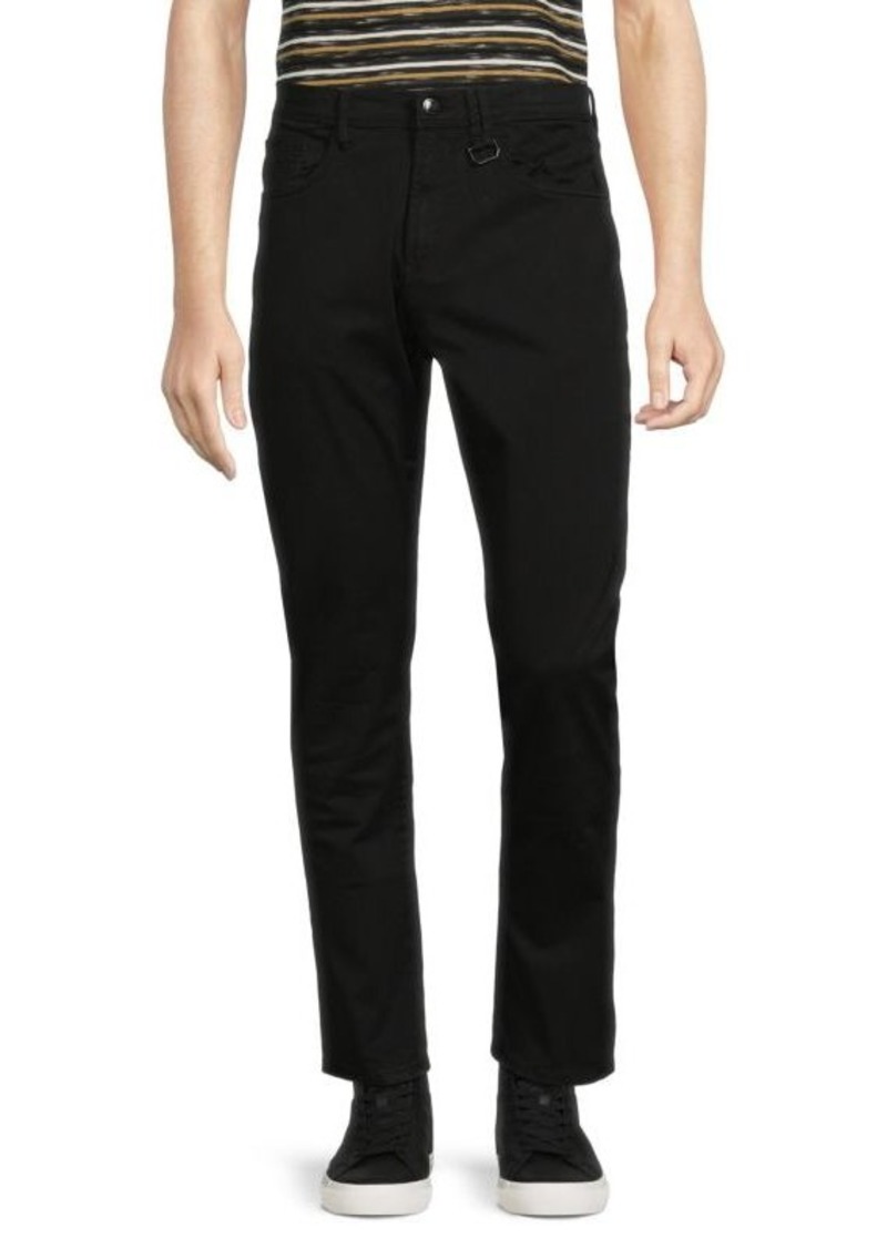 Karl Lagerfeld Solid Flat Front Pants