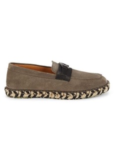Karl Lagerfeld Suede Espadrille Loafers