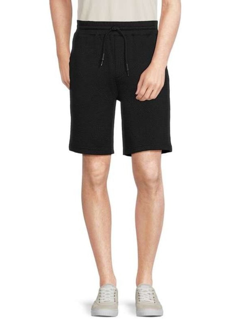 Karl Lagerfeld Textured Drawstring Shorts