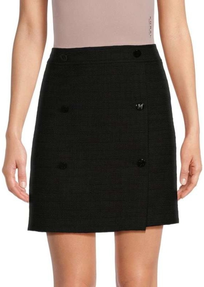 Karl Lagerfeld Textured Straight Mini Skirt
