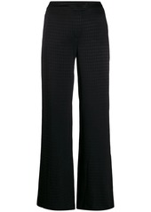 Karl Lagerfeld tonal pattern wide-leg trousers