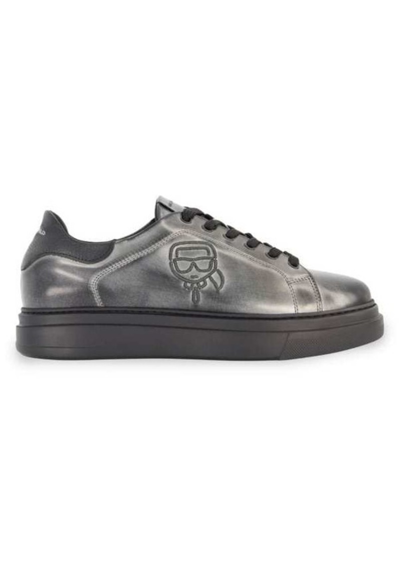 Karl Lagerfeld White Label Logo Leather Sneakers