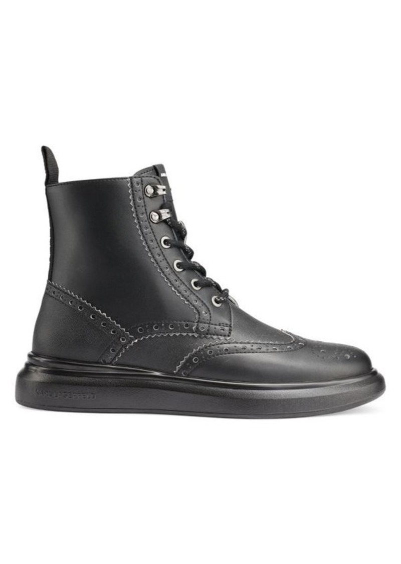 Karl Lagerfeld Wingtip Leather Boots