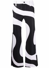 Karl Lagerfeld x Kenneth swirl-print trousers