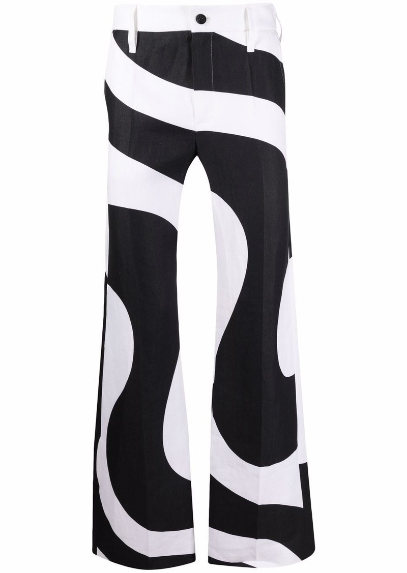 Karl Lagerfeld x Kenneth swirl-print trousers