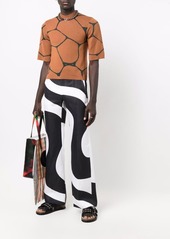 Karl Lagerfeld x Kenneth swirl-print trousers