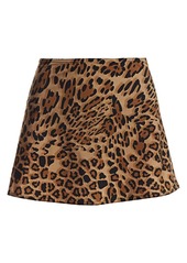 leopard swim skirt