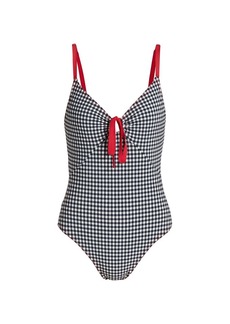 Karla Colletto Frances Tie-Front One-Piece Swimsuit