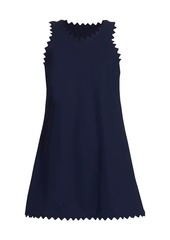 Karla Colletto Ines Scalloped A-Line Dress