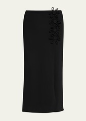 Karla Colletto Hana Floral Slit Midi Skirt