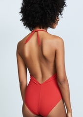 Karla Colletto Low Back Plunge Swimsuit