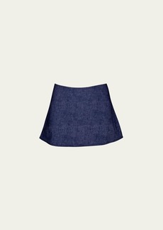 Karla Colletto Nori A-Line Denim Mini Skirt