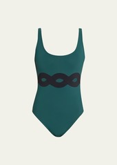 Karla Colletto Octavia Round-Neck Silent Underwire One-Piece Swimsuit