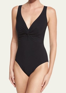 Karla Colletto Twist Underwire One-Piece Swimsuit (D+ Cup)