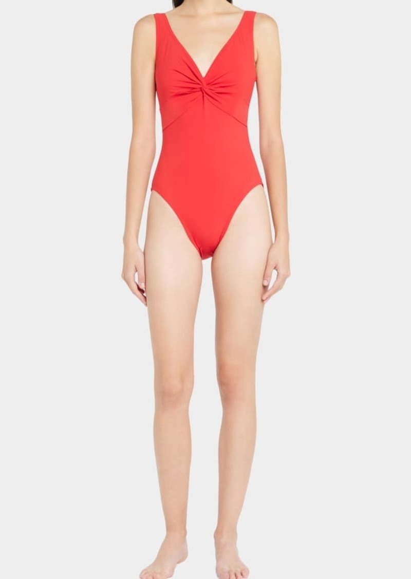 Karla Colletto V-Neck Swimsuit