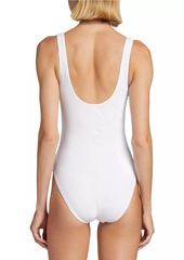 Karla Colletto Lucy Lace-Up One-Piece Swimsuit