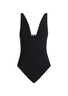 Karla Colletto Morgan V-Neck One-Piece Swimsuit