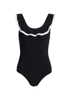 Karla Colletto Rell Ruffled One-Piece Swimsuit
