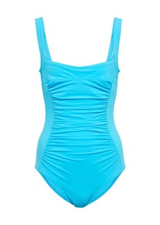 Karla Colletto Square-neck ruched swimsuit