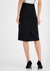 Kasper Crepe Pencil Midi Skirt, Regular & Petite Sizes - Vanilla Ice