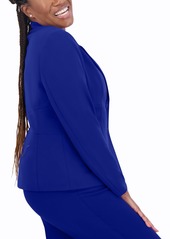 Kasper Notched-Collar Two-Button Blazer, Women's & Plus Size - Royal Blue