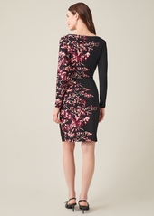 Kasper Petite Floral-Print Sheath Dress - Black Mult