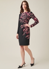 Kasper Petite Floral-Print Sheath Dress - Black Mult