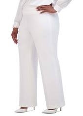 Kasper Plus Size & Women's Seamed-Waist Pull-On Pants - White