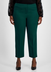 Kasper Plus Size Straight-Leg Pants - Evergreen