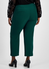 Kasper Plus Size Straight-Leg Pants - Evergreen