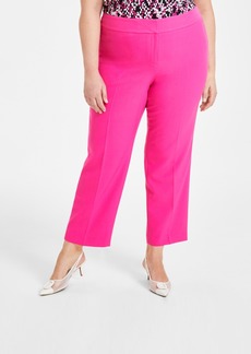 Kasper Plus Size Straight-Leg Pants - Pink Perfection