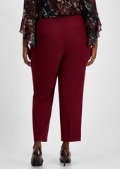 Kasper Plus Size Straight-Leg Pants - Shiraz