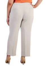 Kasper Plus Size Straight-Leg Pants - Summer Straw