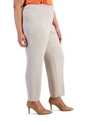 Kasper Plus Size Straight-Leg Pants - Summer Straw