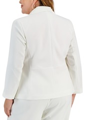 Kasper Plus Size Two-Button Blazer - Vanilla Ice