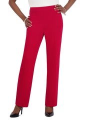 Kasper Pull-On Welt-Pocket Straight-Leg Pants, Women's & Plus Size - Crimson