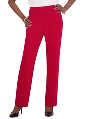 Kasper Pull-On Welt-Pocket Straight-Leg Pants, Women's & Plus Size - Crimson