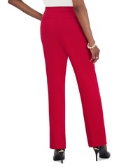 Kasper Pull-On Welt-Pocket Straight-Leg Pants, Women's & Plus Size - Crimson