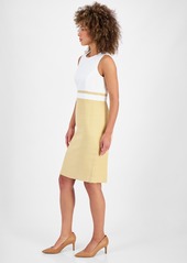 Kasper Women's Colorblocked Sheath Dress - Butterscotch/Vanilla Ice