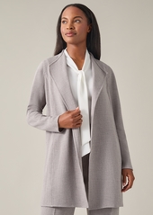 Kasper Women's Draped Open-Front Jacket - Pebble