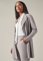 Kasper Women's Draped Open-Front Jacket - Pebble