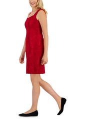 Kasper Women's Floral Jacquard Princess Dress - Fire Red